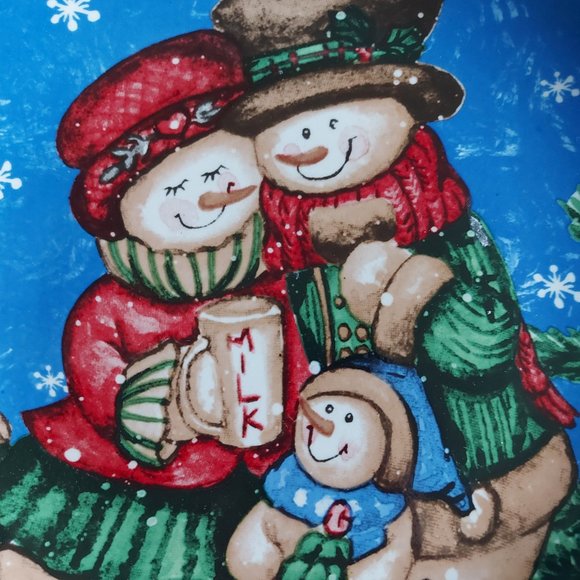 11 inch Snowman Plate - Never Used - Picture 3 of 4